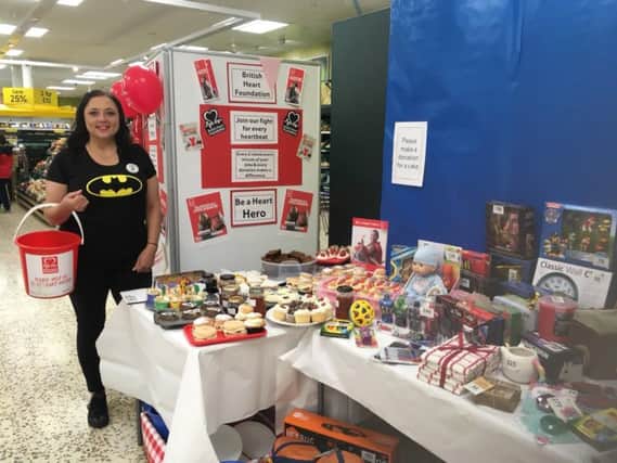 Nadine Rawcliffe ready to fundraise at the cake sale