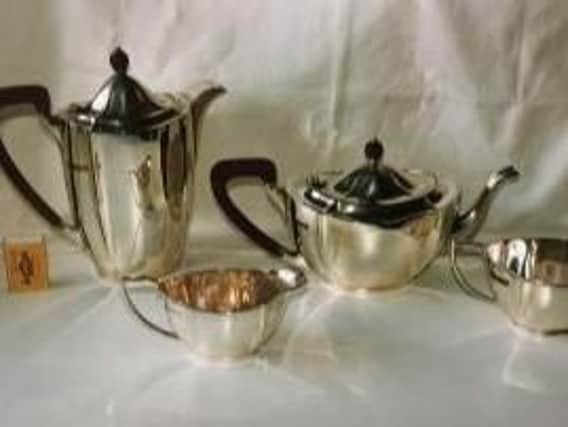 Have you seen this silver tea set that was stolen from a house in Colne?