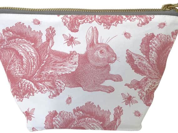 Vintage Rose Rabbit And Cabbages Make-up Bag, 22, Breast Cancer Care