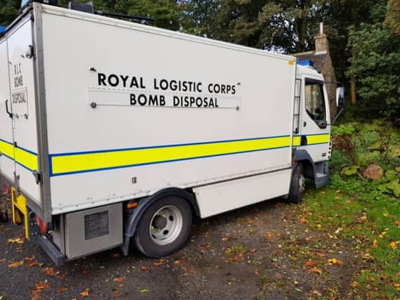 Officers from the bomb disposal unit are on the scene