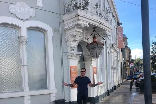 Property developer Ian Walker outside the former Old Red Lion pub in Burnley which he had hoped to transform into a tapas or bistro bar.