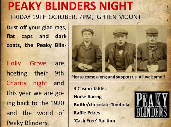 Grab yourself a slice of the Peaky Blinders action at a themed charity night in aid of a Burnley primary school this week.