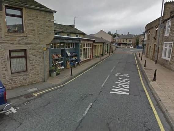 Youths were spotted climbing on shop roofs in Earby's Water Street.