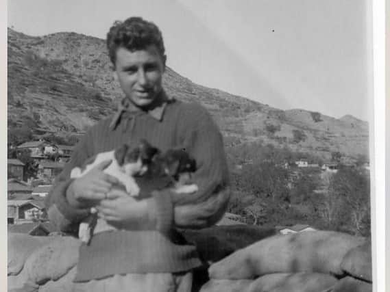 Eric Gillett, pictured shortly before he was killed in Cyprus in 1957