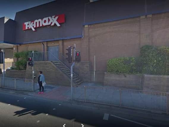 The incident happened in the car park of the TK Maxx store off Church Street, Burnley.
