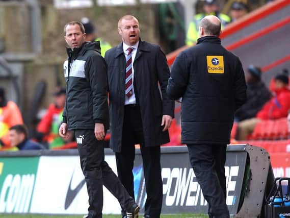 Sean Dyche at Charlton in March 2013, the scene of the Clarets only win in 12 league games early in his tenure