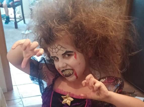 Amelia Hodgson (six) of Burnley made a very scary witch.
