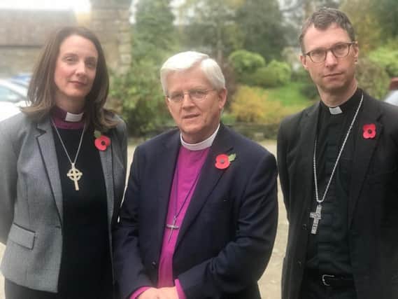 Rt Rev. Dr Jill Duff, Bishop of Lancaster; Rt Rev. Julian Henderson, Bishop of Blackburn; and Rt Rev. Philip North, Bishop of Burnley.