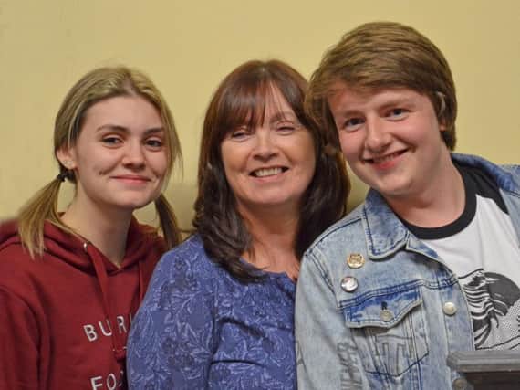 Leah Walsh, Pauline Shalliker and Leighton Hunt are starring in Colne Dramatic Society's All I Want For Christmas. (s)