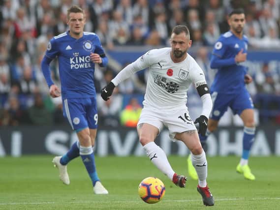 Steven Defour in action in the first half
