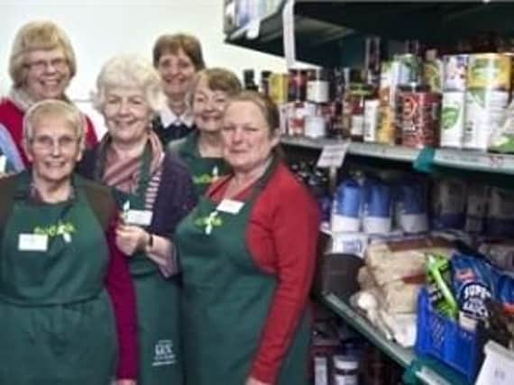 Ruth Haldane is pictured first left, back row, following a Quality Assurance visit after which the Trussell Trust commended the Ribble Valley Foodbank.