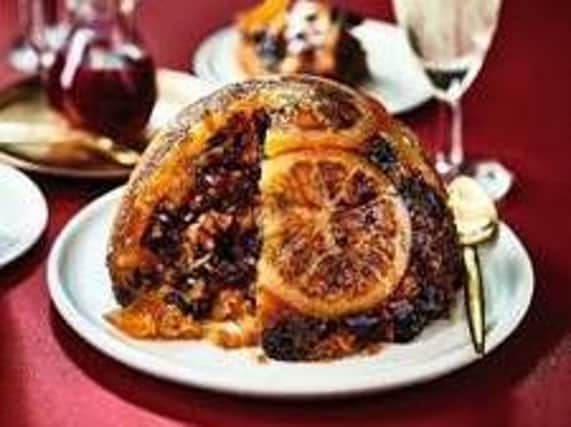 Marks and Spencer Festive Prosecco and Orange Topped Christmas Pudding