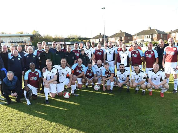 "It was emotional": The Burnley Legends and Swansea Legends show their support for Lenny Johnrose.