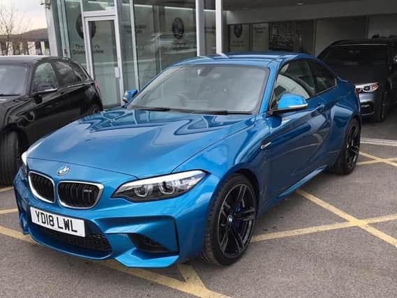 The distinctive blue BMW is among the cars stolen from Clitheroe over the weekend