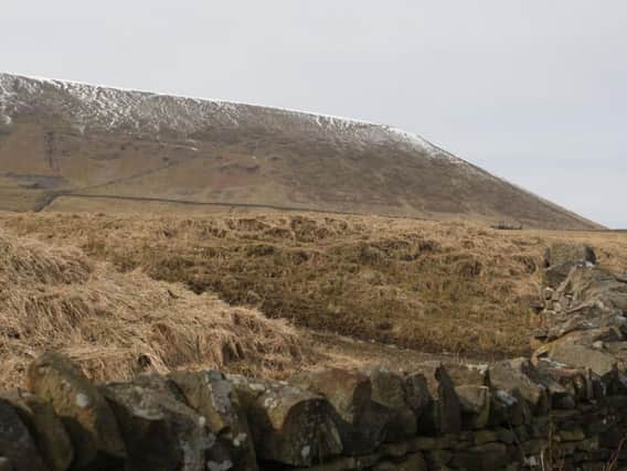 Rescue teams searched for the injured man on Pendle Hill