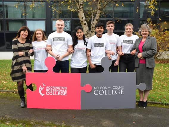 Students and staff from the two colleges