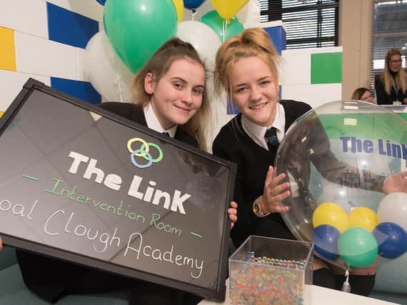 Head girl Sophie Thompson(right) with fellow student Shantana Duffy