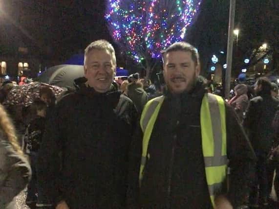 Burnley Council Leader Coun, Mark Townsend (left) with Worsthorne parish councillor and committee member of the Friends of Worsthorne and Hurstwood group Andy Devanney.