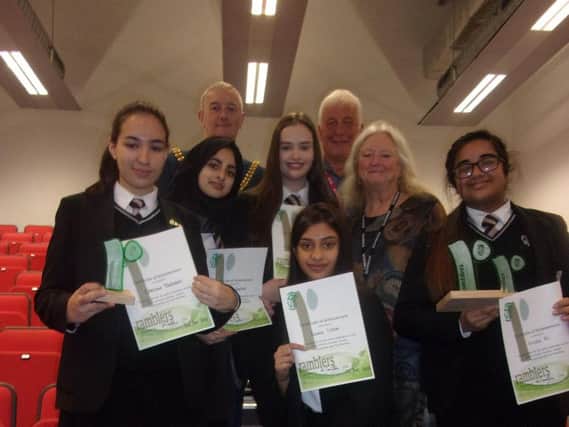 Some of the students with their certificates