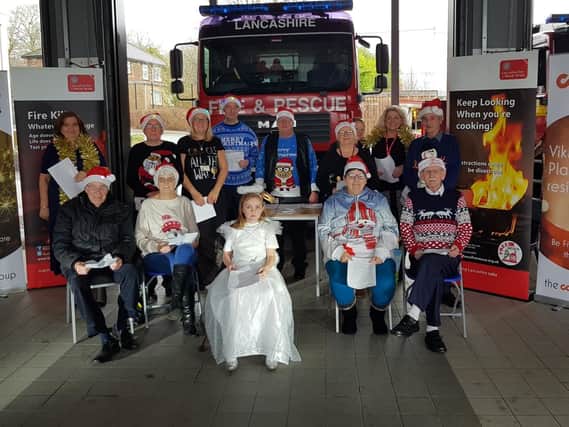 Residents and staff from two sheltered schemes in Burnley and Padiham joined together with staff at Burnley Fire Station to record a festive fire safety message.