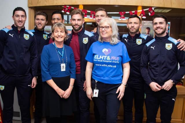 Clarets stars with Burnley General Hospital staff