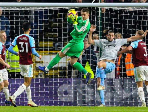 Tom Heaton returned in goal for his first Premier League game since dislocating his shoulder against Crystal Palace last season