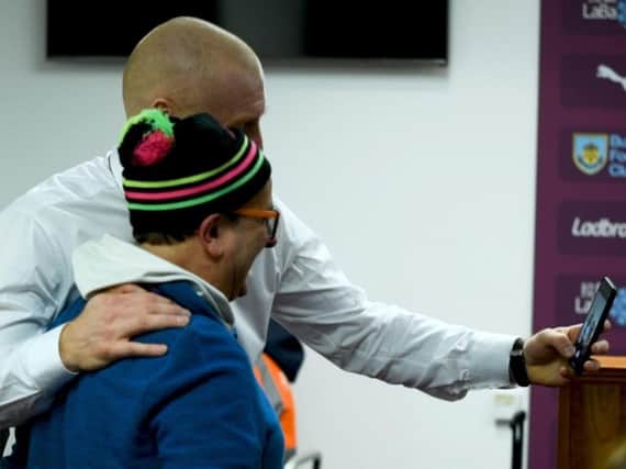 Sean Dyche gets a selfie with Timmy Mallett
