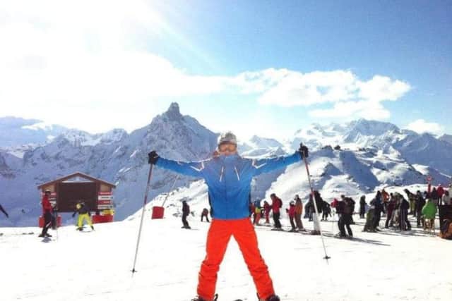 Josh enjoying his favourite sport and passion, skiing.