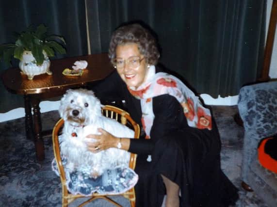 Jean Bunting with her beloved dog Poppy