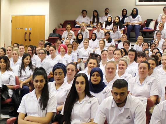 Just some of the student nurses
