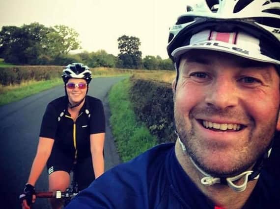Emma Broomfield and her husband David get some training in for the Ride London event later this year