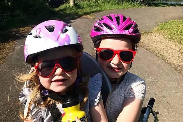 Grace and Harriet Broomfield will be supporting their mum Emma when she takes part in Ride London later this year.