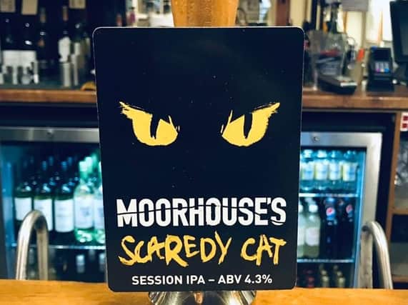 Burnley brewery Moorhouse's new award winning beer Scaredy Cat.