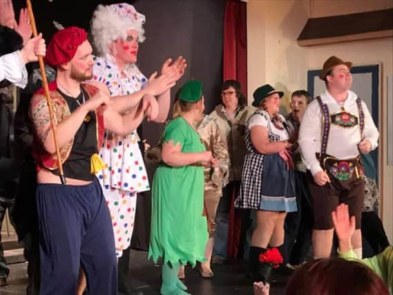 TEAM RISE cast members take a bow after making their pantomime debut