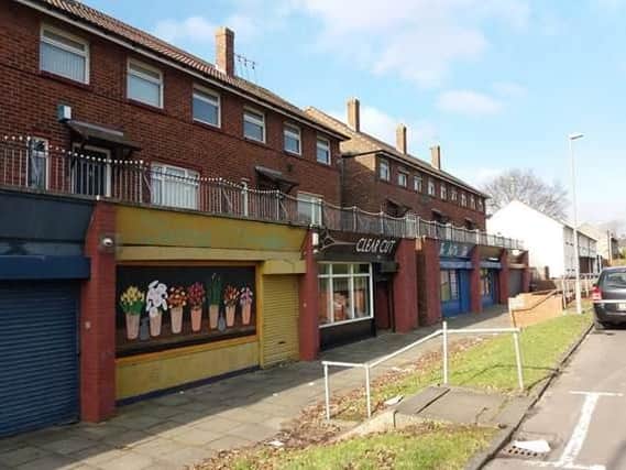 The former shops and maisonettes in Brunshaw Avenue that will be undergoing the transformation