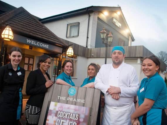 Elysia Day, general manager, and her team officially re-opening The Prairie, Burnley. (s)