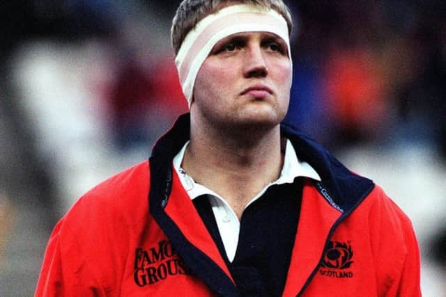 Doddie during his playing career with Scotland.