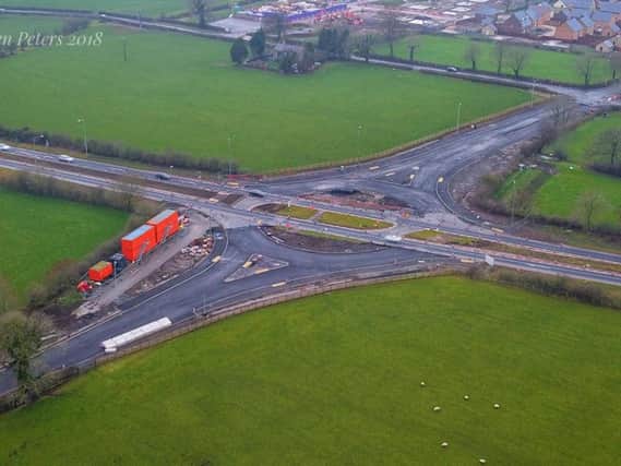 This image by Steve Peters was captured when the work was being carried out on the new roundabout.