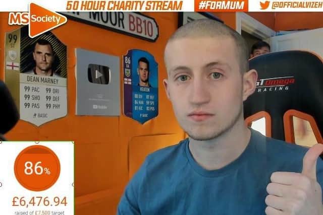 Vizeh after shaving his head on the live stream. (credit: @OfficialVizeh)