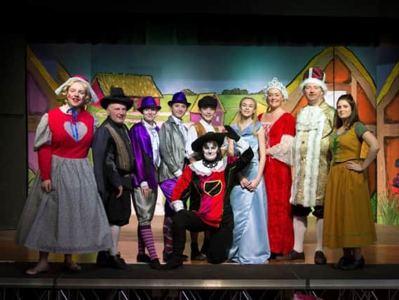 The principal cast of Puss in Boots, which is being performed at Sion Baptist Church this week. (s)