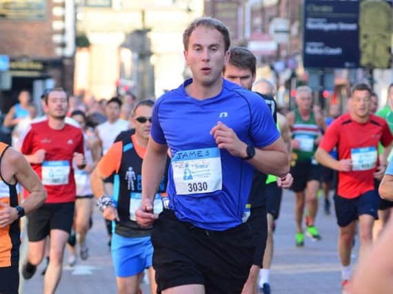 James taking part in the Chester Marathon 2016