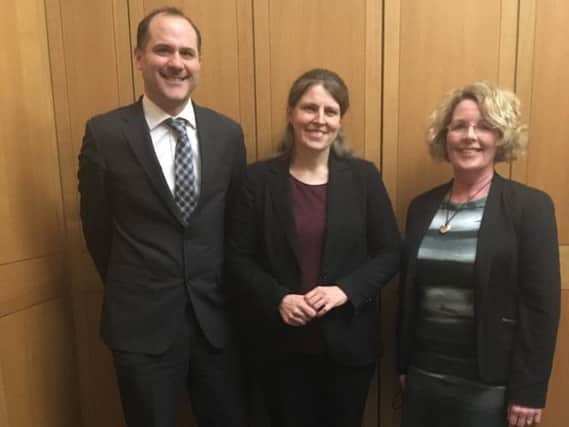 (From left): Home for Good chief executive, Phil Green; Rachael Maskell MP and Chair of the APPG; and Adoption UK chief executive, Dr Sue Armstrong Brown.