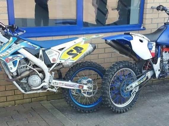 Two of the bikes seized by police from the Stoops area in Burnley last night.