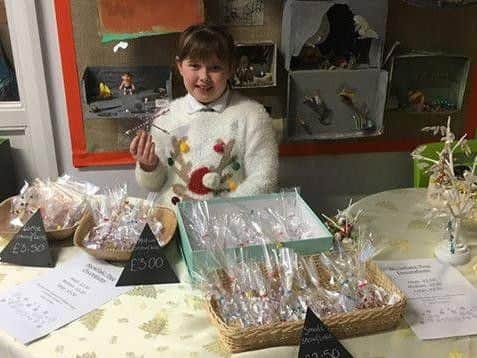 Eight-year-old Jessica spent five months making her Christmas decorations