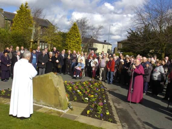 50th anniversary of the Hapton Valley pit disaster at Burnley Cemetery.