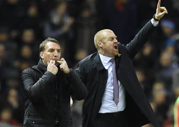Burnley's Manager Sean Dyche and Liverpool's Manager Brendan Rodgers shout their instructions from the side lines

Photographer Dave Howarth/CameraSport

Football - Barclays Premiership - Liverpool v Burnley - Wednesday 4th March 2015 - Anfield - Liverpool

© CameraSport - 43 Linden Ave. Countesthorpe. Leicester. England. LE8 5PG - Tel: +44 (0) 116 277 4147 - admin@camerasport.com - www.camerasport.com