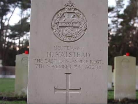 Burnley-born H. Halstead's grave in theMierlo War Cemetery.