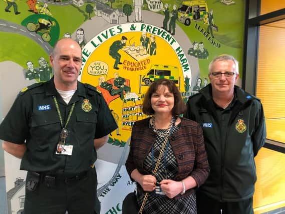 Burnley MP Julie Cooper at the opening of the new ambulance station in Briercliffe Road.