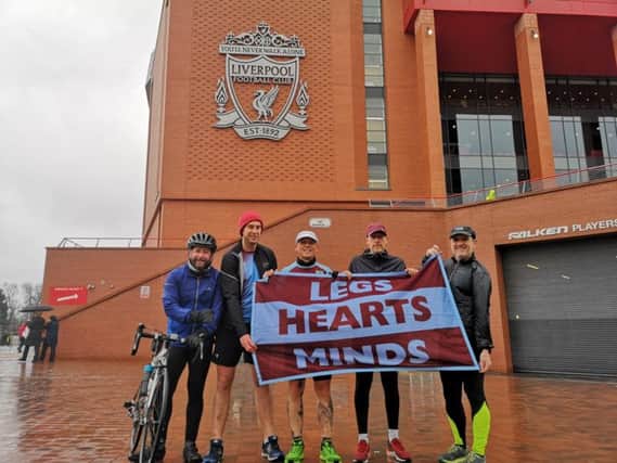 My Total Office Solutions employees with Scott on a recent trip to Anfield.