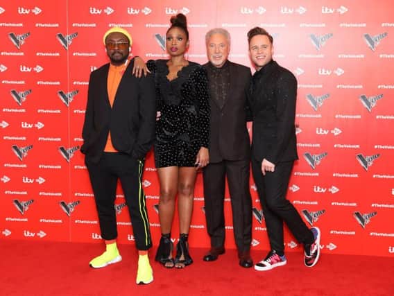 Have you got what it takes to impress the coaches on The Voice? They are (left to right) Will.i.am, Jennifer Hudson, Tom Jones and Olly Murs.
